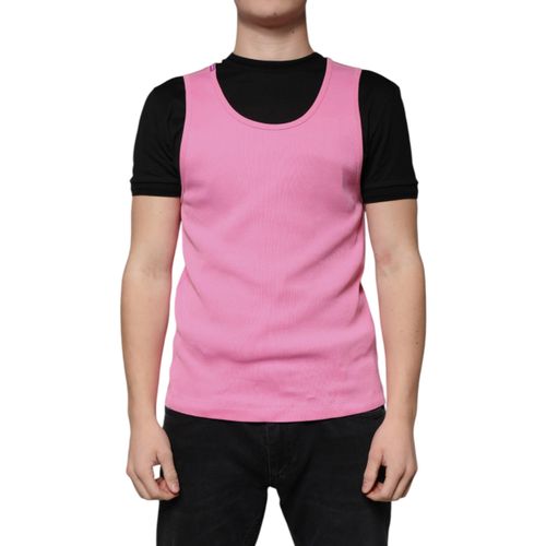 Geribbeld Tanktop Roze