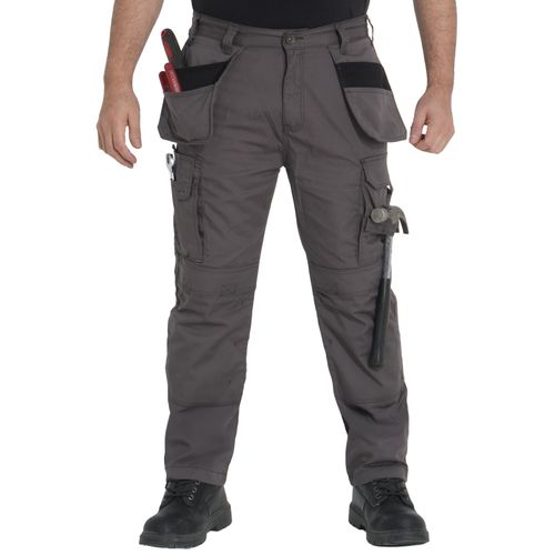Kruze von Enzo | Herren Cargo-Arbeitsjeans - Grau
