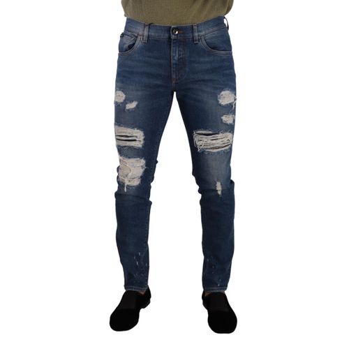 Slim Fit Gescheurde Jeans