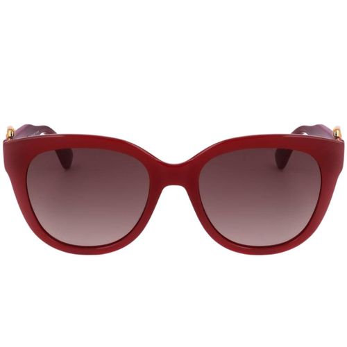 Moschino Brown SF Lens Rode Zonnebril met Gespen