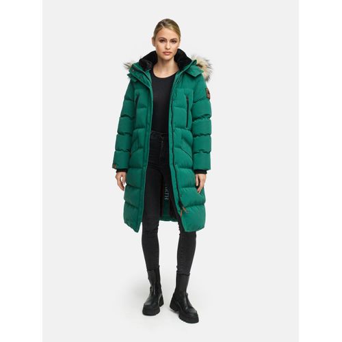 Marikoo Damen Winterjacke – Schneesternchen, lang mit Kapuze & Fellkragen