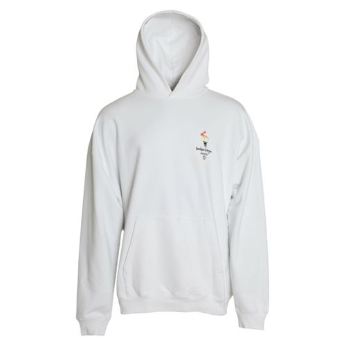Olympische Toorts Logo Hoodie Oversized Breiwerk
