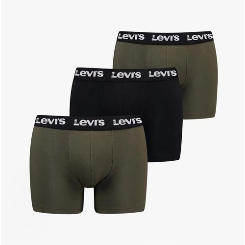 Levi's Wiederholungslogo Herren 3er Pack Shorts Khaki Kombi