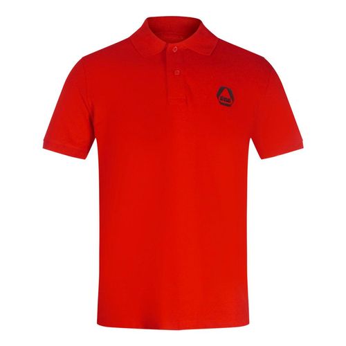 Diesel - Rotes Poloshirt mit kleinem dreieckigen Logo