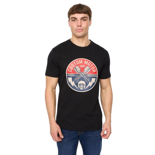 Crosshatch - "Moules" T-Shirt für Herren (Schwarz)