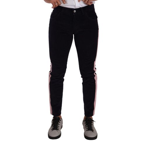 Corduroy Broek Met Zijkanten Slim Fit
