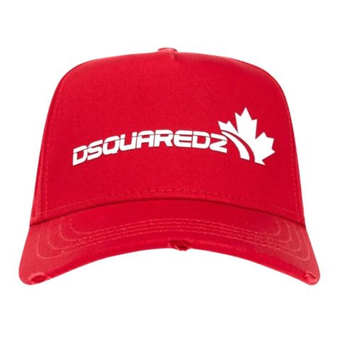 Dsquared2 Wit Logo Familie Rode Hoed