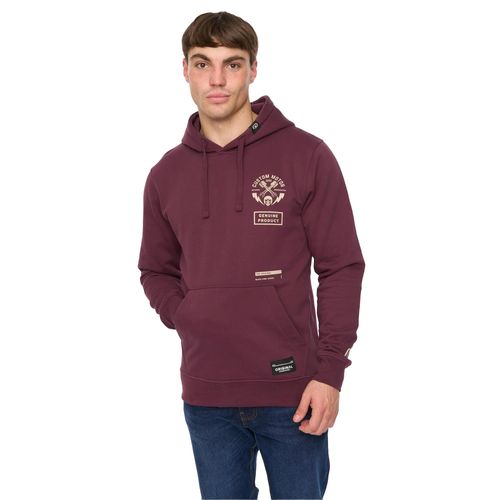Crosshatch - "Moules" Kapuzenpullover für Herren (Weinrot)