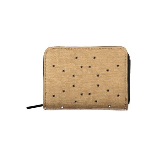Ziparound Geldbörse Beige Leder