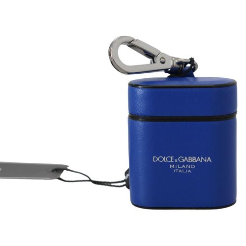 Dolce & Gabbana Elegante Blauwe Leren Airpods Dameshoes
