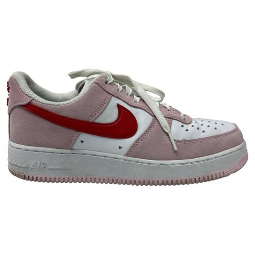 Nike Air Force 1 Low 'Valentijnsdag Liefdesbrief' Sneakers in Roze Suède