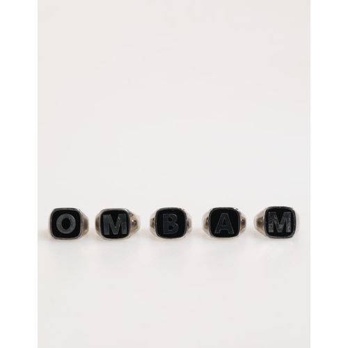 Initiële Letter Zilveren Ring