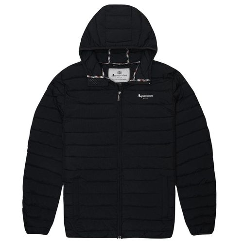 Aquascutum Active Rlg Active Hooded 100 Gr Zwarte Jas