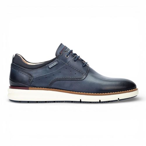 Pikolinos herensneakers van blauw leer met vetersluiting - Manacor