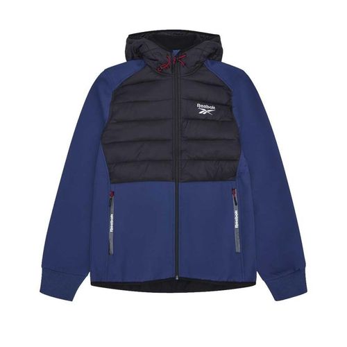 Reebok Heren Mixed Media Jacket (Batik Blauw)