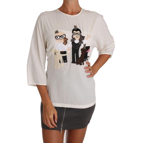 Seidenbluse mit Applikationen