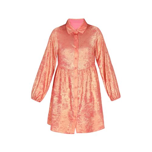 Faina jurk vrouwen roze metaal