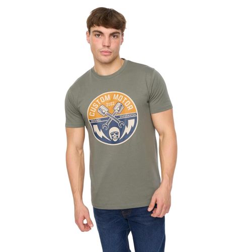 Crosshatch - "Moules" T-Shirt für Herren (Oliv)