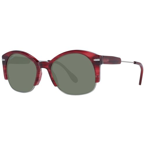 Rote Acetat- und Metallsonnenbrille