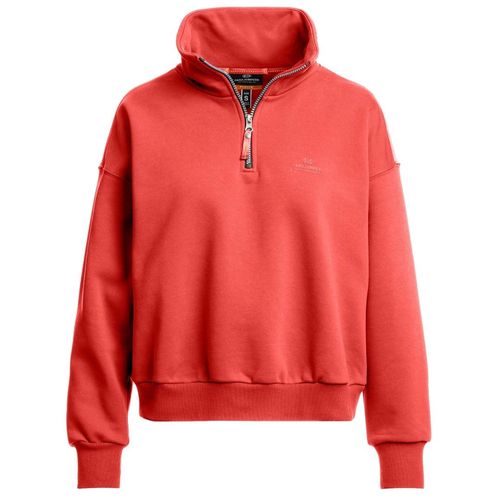 Parajumpers Zendaya Kirschrotes Sweatshirt Mit Halbem Reißverschluss