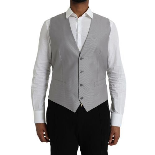 Grijs Vest Effen Stijl