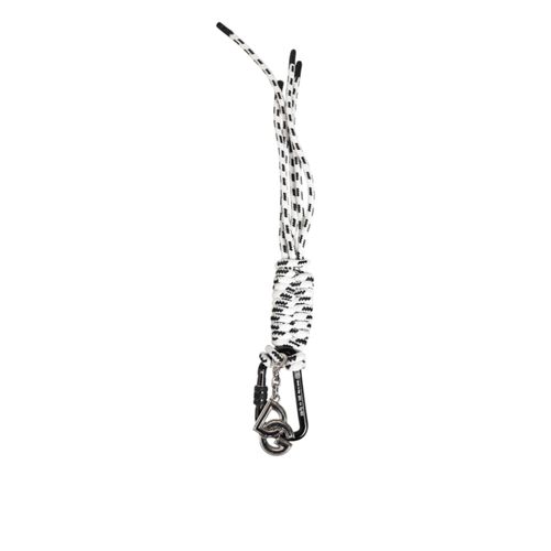 Zwarte Witte Polyester Tape Touw DG Logo Sleutelhanger Sleutelring