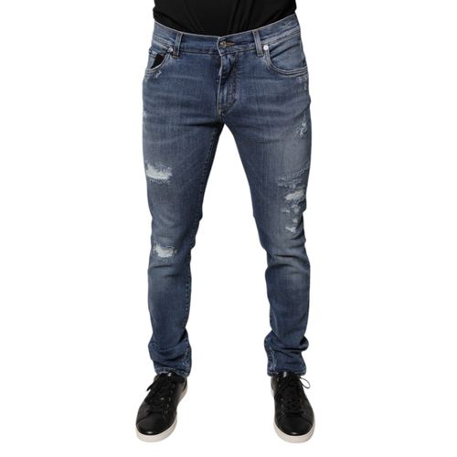 Slim Fit Gescheurde Jeans