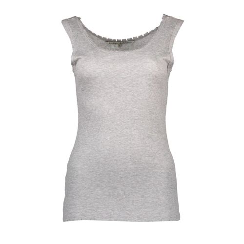 Rippenshirt Ärmellos Rohkante