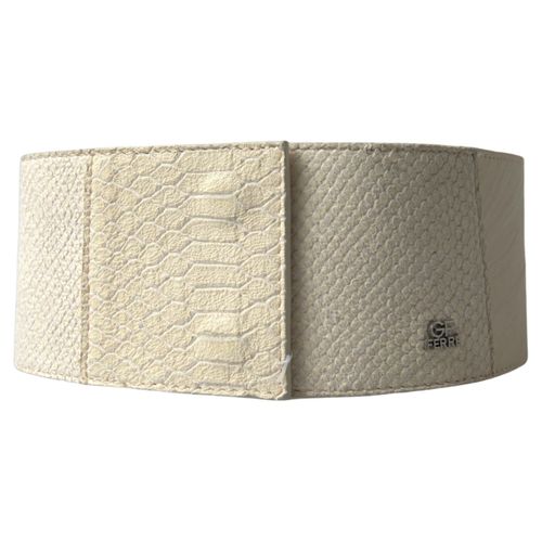GF Ferre Off White Gewaxte Katoenen Brede Mode Tailleband Tailleband