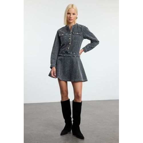 Dames mini-jurk met textuur, lange stijl/avondjurk, normale stijl