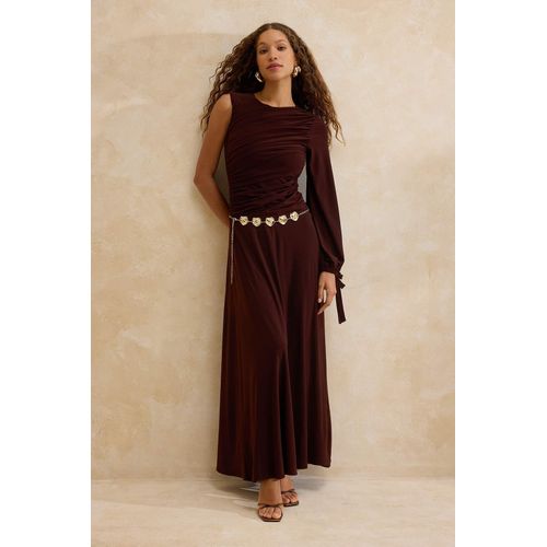 Langes, flaches Maxikleid für Damen, ideal für Abschlussfeiern, Ball und A-Linien-Abendkleider