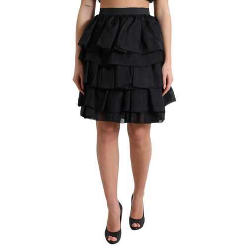 Laagjes Mini Rok Zijde Rimpel Rok
