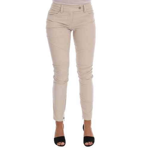 Katoenen Broek Met Rits in Bikerstijl