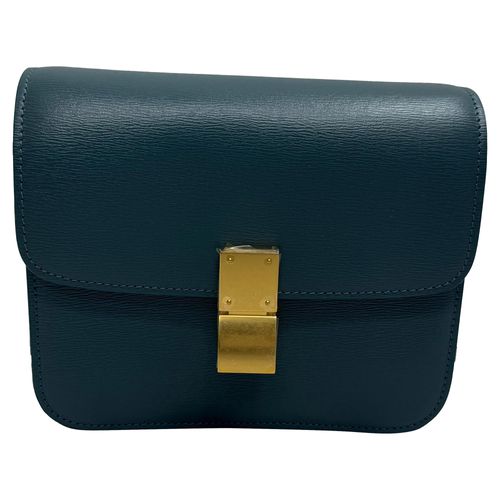 Celine Smooth Teen Box Bag in groen leer