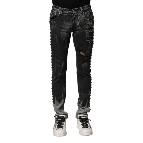 Studded Versleten Jeans