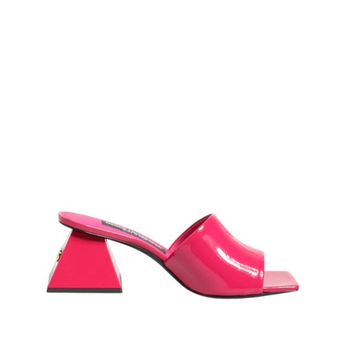 Dolce & Gabbana Roze Open Teen Blokhak Muildersandaal Schoenen