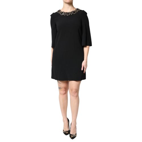 Verziertes Neck Shift Kleid