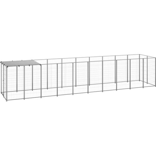 Hundezwinger Silbern 6,05 m² Stahl