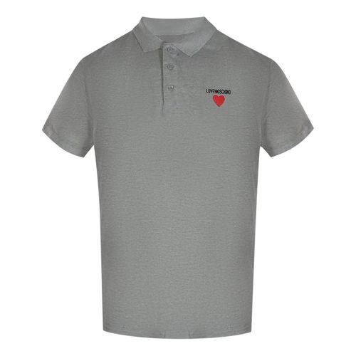 Moschino Poloshirt Mit Herzlogo, Grau
