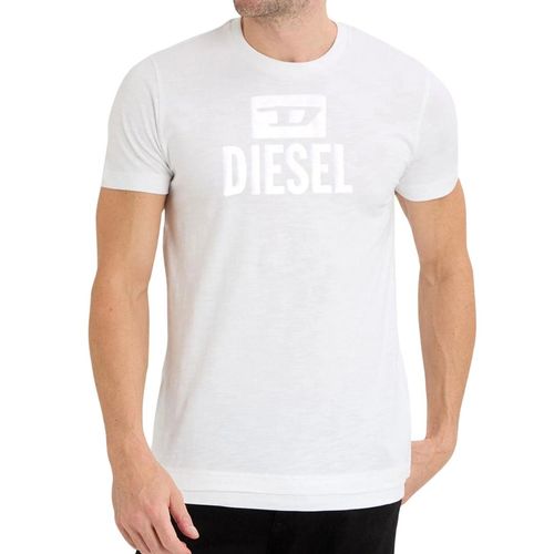 Weisses T-Shirt mit Diesel-Monotone-Logo