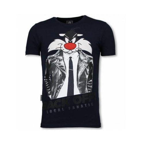 Local Fanatic Pussy cat rhinestone t-shirt