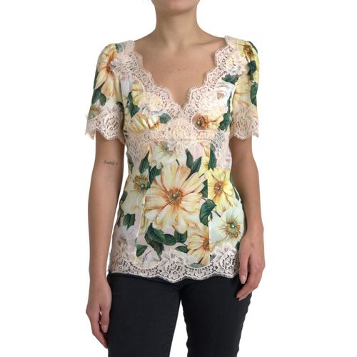Florale Kant Rand Top