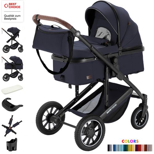 Daliya® FLEXI-PRO M 2in1 Kombikinderwagen & Buggy, Memory-Knöpfe, Großer Einkaufskorb, Leichter Reisekinderwagen, Sportwagen, Kinderwagen