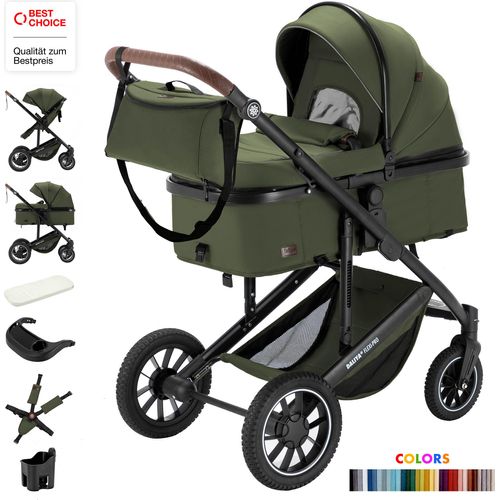 Daliya® FLEXI-PRO M 2in1 Kombikinderwagen & Buggy, Memory-Knöpfe, Großer Einkaufskorb, Leichter Reisekinderwagen, Sportwagen, Kinderwagen