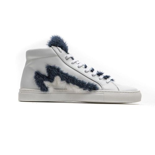 Mr&Mrs Italy Witte Leren Dames Sneakers