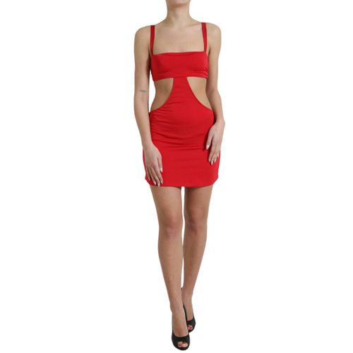 Uitgesneden Mini Jurk Rood Mini Jurk