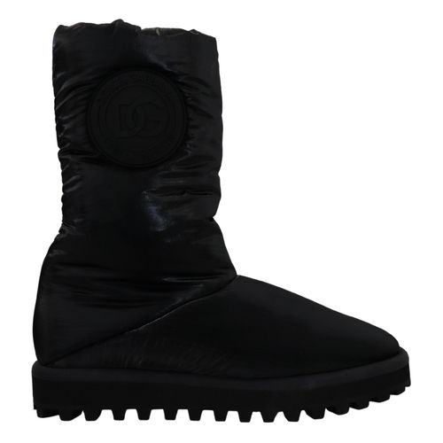 Gequiltte Nylon Botten Stijl Zwart