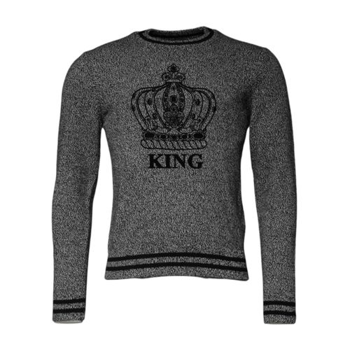 Königskronen-Print-Pullover