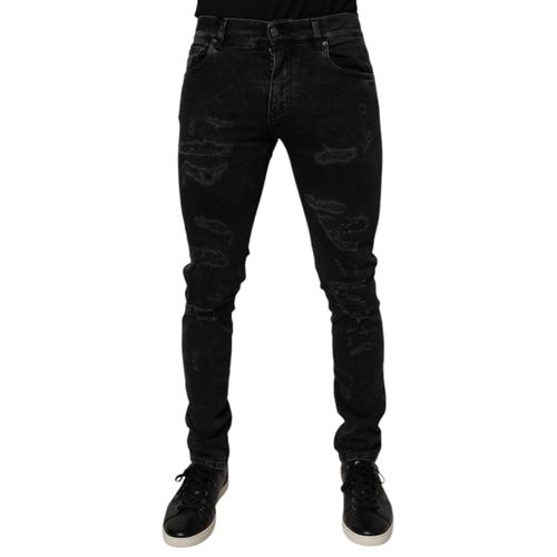 Schlanke Passform Zerrissene Jeans