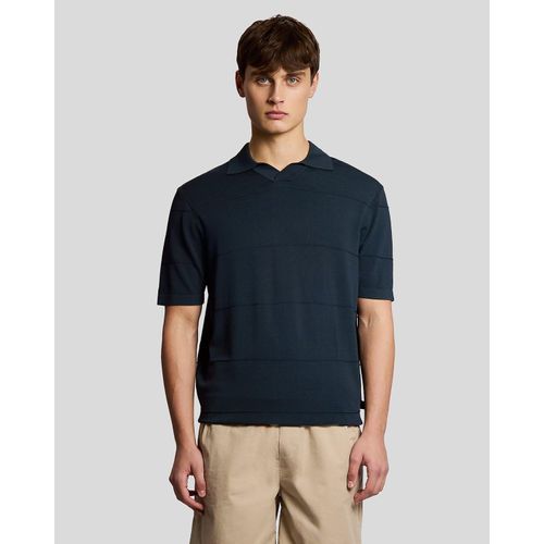 Offenes Kragen Feinstrick Poloshirt